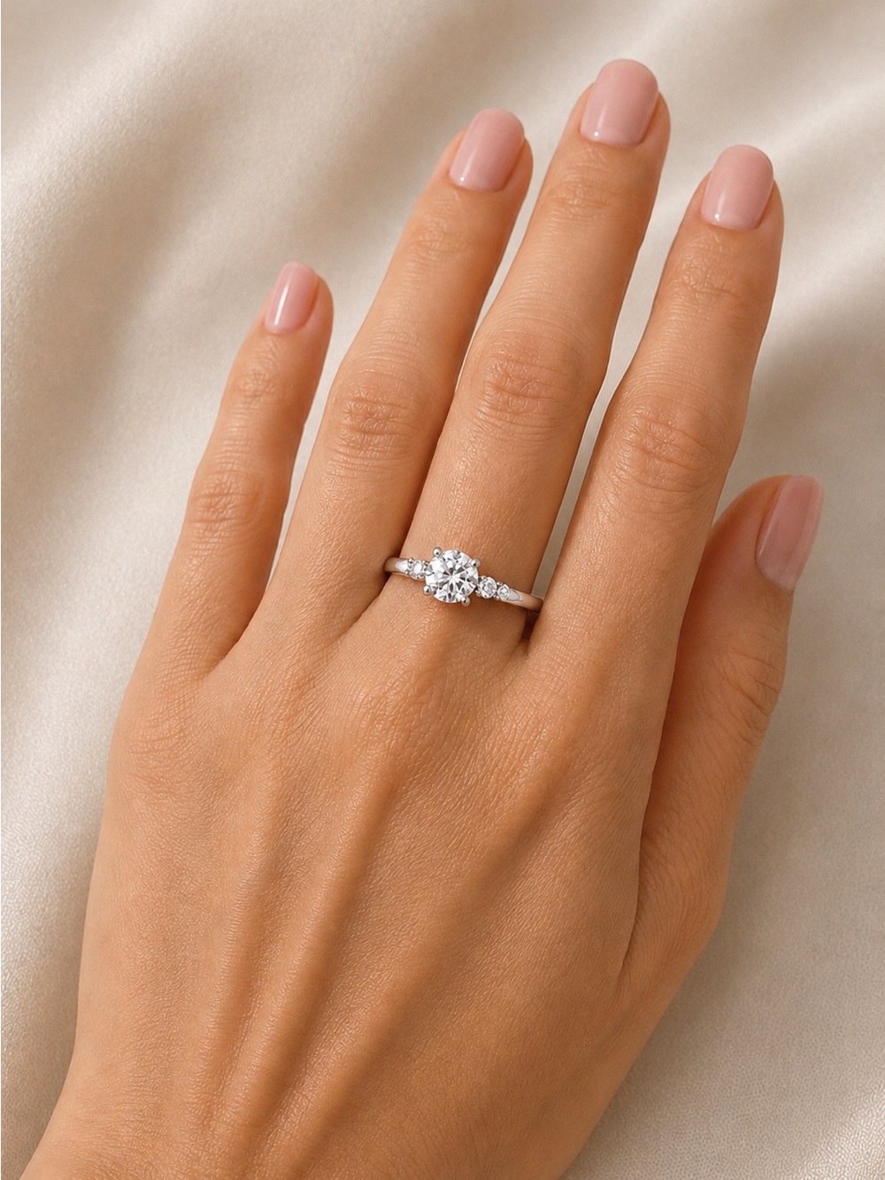 Vintage 1950s Birks Diamond Trinity Ring.